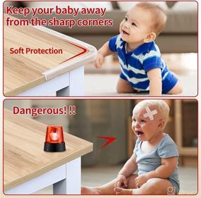 img 2 attached to 👶 Baby Corner Protector, Premium Silicone Edge Strip, 6.6ft Table Corner Protectors for Baby Kids, Pre-Tape Adhesive Furniture Corner Safety Bumpers Against Sharp Corners