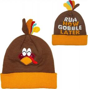img 4 attached to Get Festive With Ueerdand'S Turkey Pom Pom Beanie For Thanksgiving Runners: A Fun Costume Essential