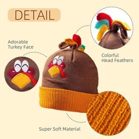 img 1 attached to Get Festive With Ueerdand'S Turkey Pom Pom Beanie For Thanksgiving Runners: A Fun Costume Essential
