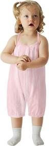 img 2 attached to 👗 RAISEVERN Sleeveless Backless Jumpsuit Overalls for Girls' Clothing