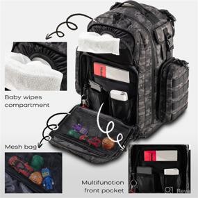 img 2 attached to Dinictis Backpack Tactical Accessories Tropical Diapering best in Diaper Bags