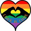 love rainbow pride sticker computers logo