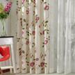 chic floral embroidered grommet curtains, 84 inch length - keep privacy and style with vogol's pastoral window drapes for living room and bedroom - set of 2 panels, w52 x l84 logo