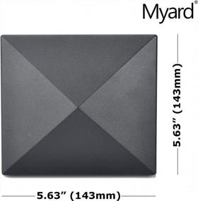 img 2 attached to Universal Fence Top Cap For 4X4 Inches Post With Pyramid Shape - Screw-Free Design (Actual Size 3.5X3.5) - Color: Black - 1 Piece, From Myard PNP 115445