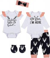 daddy's little girl clothing set: newborn deer pants for your baby girl logo