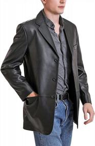 img 3 attached to Get Classy With BGSD Men'S Liam Leather Blazer Sport Coat Jacket In Regular, Big & Tall And Short Sizes