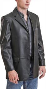 img 1 attached to Get Classy With BGSD Men'S Liam Leather Blazer Sport Coat Jacket In Regular, Big & Tall And Short Sizes