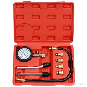 img 4 attached to 🔧 JoyFans 0-300 PSI Compression Tester Automotive Tool, Petrol Gas Engine Cylinder Pressure Test Kit with Gauge Adapter M10 M12 M14 M18 for Small Engine Cars Motorcycles Trucks SUVs Red: Ensuring Optimal Performance and Efficiency