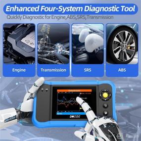 img 2 attached to 🔧 DN606T OBD2 Scanner: Enhanced Engine ABS SRS Transmission 4-System Diagnostic Scan Tool with Full OBD2 Modes, Check Engine Code Reader and Live Data Streams in Graph – Upgrade Version