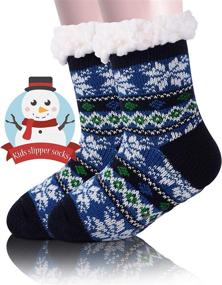 img 4 attached to Slipper Fleece Christmas Stockings Toddler Girls' Clothing : Socks & Tights