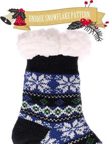 img 1 attached to Slipper Fleece Christmas Stockings Toddler Girls' Clothing : Socks & Tights