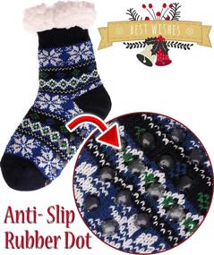 img 3 attached to Slipper Fleece Christmas Stockings Toddler Girls' Clothing : Socks & Tights