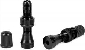 img 2 attached to I72 Bike Tubeless Schrader Valve Stem Alloy 40Mm Black - Pair With Core Tool