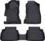 🚗 jdmon all weather floor mats: custom fit tpe car floor liners for 2018-2023 subaru crosstrek / 2017-2023 subaru impreza - 2 row front & rear design, black logo