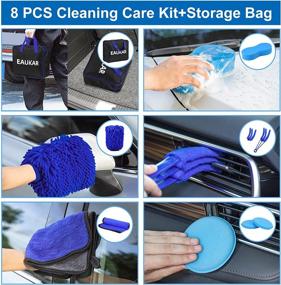 img 1 attached to 🚗 Eaukar Car Cleaning Kit - 23PCS Interior Exterior Detailing Brush Set with Car Wash Tools, Auto Drill Brush, Polishing Pads for Wheels, Leather, Air Vents, Engine Car Care - Storage Bag Included