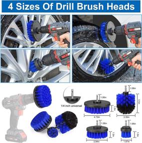 img 3 attached to 🚗 Eaukar Car Cleaning Kit - 23PCS Interior Exterior Detailing Brush Set with Car Wash Tools, Auto Drill Brush, Polishing Pads for Wheels, Leather, Air Vents, Engine Car Care - Storage Bag Included