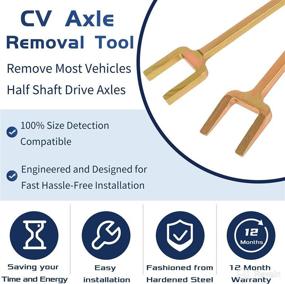 img 2 attached to 🔧 Sunluway 12020-2 Pack Axle Popper Kit - Inner CV Axle Removal Tool Set - Fix Damaged CV Joints Effortlessly - Ideal for Front Wheel Drive Vehicles