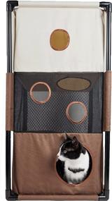 img 3 attached to Kitty Square Collapsible Travel Interactive Lounger Dogs