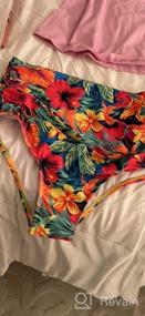 img 5 attached to Flattering And Comfortable: SPORLIKE Women'S High Waisted Shirred Bikini Bottoms For Stylish Swimwear