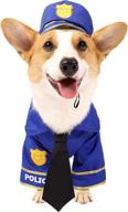 🐶 halloween police pet costume for dogs by spooktacular creations - perfect for halloween dress-up party, role play, carnival cosplay, and holiday decorations логотип