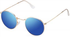 img 4 attached to KALIYADI Polarized Round Sun Glasses For Men & Women - 100% UV Protection!
