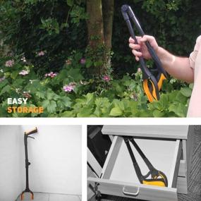 img 2 attached to 180° Angled Arm Magnetic Grabber Reacher Tool - ANPEN 32" Long Foldable Lightweight, Squeeze Handled, 90° Rotating Head Pick Up Stick For Elderly Trash Litter Garbage Picker Tongs Assist