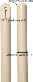 img 1 attached to Ivory Blind Tilt Control Wand - Integrated Tip - Compatible With Horizontal & Vertical Blinds - 36 Qty