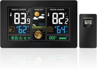 беспроводная метеостанция для помещений и улицы с цифровым термометром, дистанционным датчиком и оповещениями - protmex pt3378 логотип