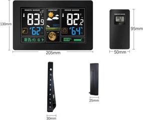 img 1 attached to Wireless Indoor/Outdoor Weather Station With Digital Thermometer, Remote Sensor & Alerts - Protmex PT3378