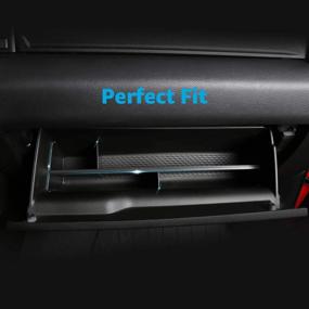 img 2 attached to 🧤 Ultimate Glove Box Organizer for Dodge RAM 1500 - Motrobe ABS Divider, Black - 2019-2023 Accessories