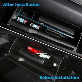 img 3 attached to 🧤 Ultimate Glove Box Organizer for Dodge RAM 1500 - Motrobe ABS Divider, Black - 2019-2023 Accessories