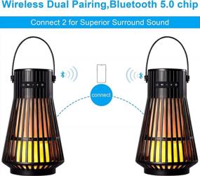 img 2 attached to Set The Mood With LED Flame Tiki Torch Outdoor Bluetooth Speakers - Waterproof, Wireless, And HD Audio - Perfect For Parties And Atmosphere - 2 Pack