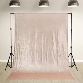 img 4 attached to Champagne Blush Sequin Backdrop Curtain - Ideal Glitter Photo Booth Backdrop For Weddings, Birthdays, Baby Showers, And Events - 8Ft X 8Ft Size