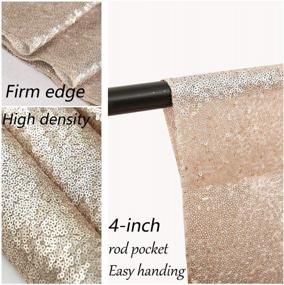 img 2 attached to Champagne Blush Sequin Backdrop Curtain - Ideal Glitter Photo Booth Backdrop For Weddings, Birthdays, Baby Showers, And Events - 8Ft X 8Ft Size