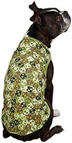 img 2 attached to 🐶 Stylish Green Bone Heads Dog Tank by Casual Canine - Small/Medium Size, Polyester/Cotton Blend