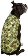 🐶 stylish green bone heads dog tank by casual canine - small/medium size, polyester/cotton blend логотип