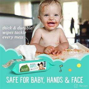 img 2 attached to 🧴 Seventh Generation Free &amp; Clear Baby Wipes Refill - Unscented, Sensitive, &amp; Gentle as Water - 12 Packs of 64 Count (Total of 768 Wipes)