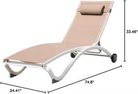 img 2 attached to Adjustable Aluminum Lounger In Macchiato: Vivere Glendale For Ultimate Relaxation