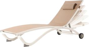 img 1 attached to Adjustable Aluminum Lounger In Macchiato: Vivere Glendale For Ultimate Relaxation