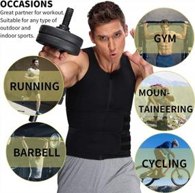 img 2 attached to Get The Body You Want With SLIMBELLE'S Men'S Neoprene Waist Trainer Vest