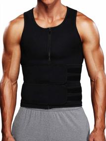 img 4 attached to Get The Body You Want With SLIMBELLE'S Men'S Neoprene Waist Trainer Vest