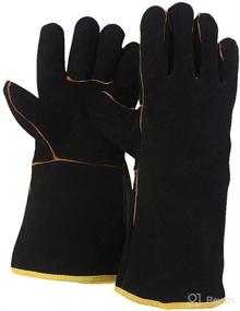 img 1 attached to 🔥 FZTEY Heat and Fire Resistant Welding Oven MIG Safety Work Garden Gloves