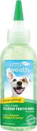 🐶 tropiclean fresh breath no brush clean teeth oral care gel for dogs, 4oz - plaque & tartar removal + breath freshener logo