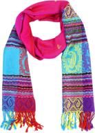 🌈 tropical colorful pashmina women's accessories - paskmlna rainbow: scarves & wraps логотип