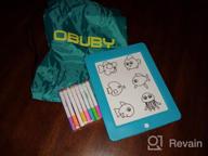img 1 attached to Obuby Light Up Drawing Board Educational Learning Drawing Kids Toys Gifts For 3 4 5 6 7+ Ages Boys And Girls,Ultimate Tracing Pad With 9 LED Light Effects Glow In The Dark Art Doodle Color Set（Blue） review by Dallas Grover