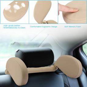 img 1 attached to HSWT Car Headrest Pillow: Comfort And Support For Kids, Adults & Elders On The Road!