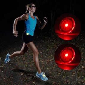 img 3 attached to High Visibility LED Safety Light With Batteries Included - Clip On Running Light For Runners, Strobe Gear For Cycling, Hiking, Dogs And Kids - MapleSeeker Reflector Gear