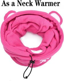 img 1 attached to ❄️ Winter Windproof Balaclava Riding Fleece Girls' Accessories - Ultimate Cold Weather Protection