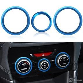 img 4 attached to Auovo AC Climate Control Knob Outer Ring Covers Accessories For Subaru Crosstrek 2018-2022 2023 / Impreza 2017-2022/ Forester 2019-2022 Interior Air Condition Switch Volume Control Trim (Light Blue)