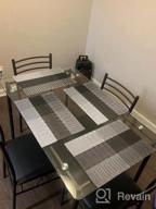 img 1 attached to VECELO Black Dining Table Set with 4 Chairs [Includes 4 Placemats] - Enhanced SEO review by Elijah Harvey